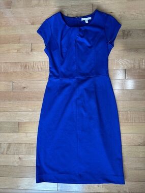 Banana Republic Cobalt Blue Midi Sheath Dress